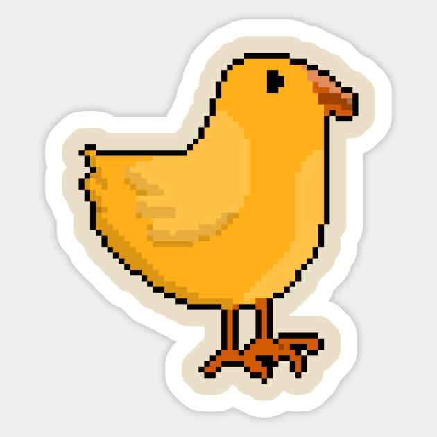 Wildlife's Pixel Mosaic Chiken Sticker by Pixel.id